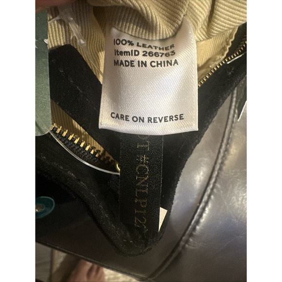 L.L. Bean Heritage‎ Totes Fold Over Nubuck Clutch Pouch Suede Leather Black - Picture 13 of 15